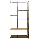 Chrome and Glass Etagère